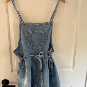 Maurices Light Blue Denim Overalls